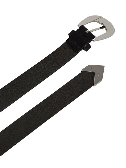 Cintura nera in cuoio Karl Lagerfeld jeans | A4W33094999